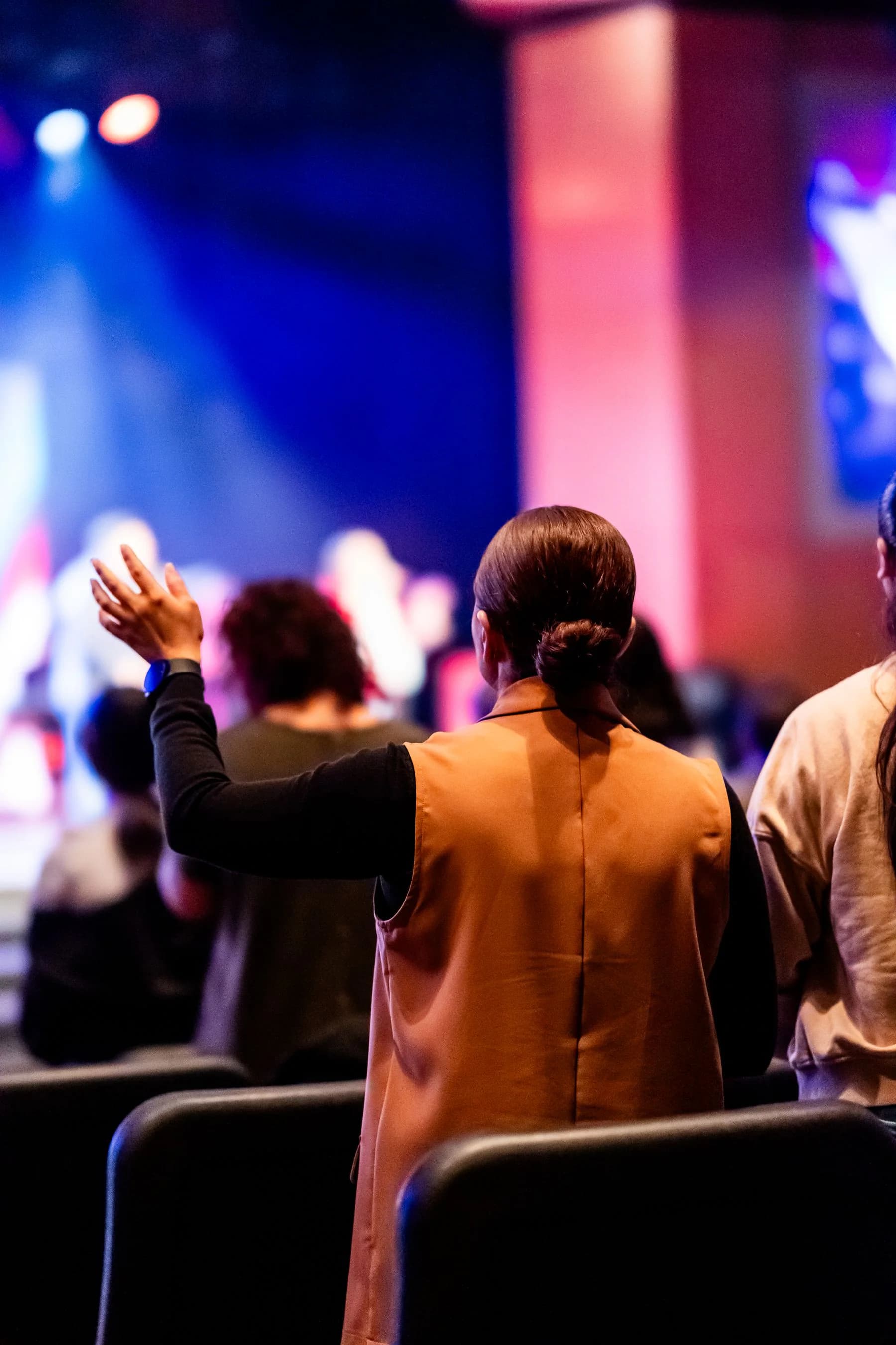 A congregation gathered in worship